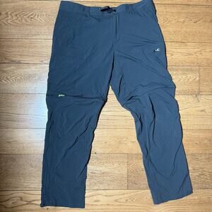 REI Co-Op Convertible Cargo Hiking Pants Mens 40x32 Gray Nylon Stretch Outdoors
